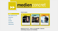 Desktop Screenshot of medienconcret.de